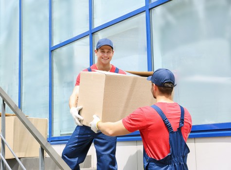 Commercial furniture transport using a moving van near Gipsy Hill