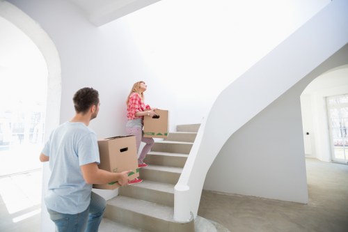 Driver handling furniture during a removal job