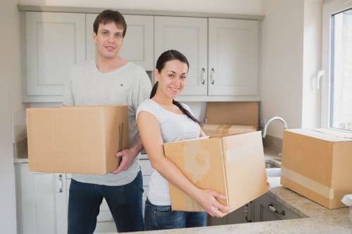 Removal van prepared for a residential move in south London